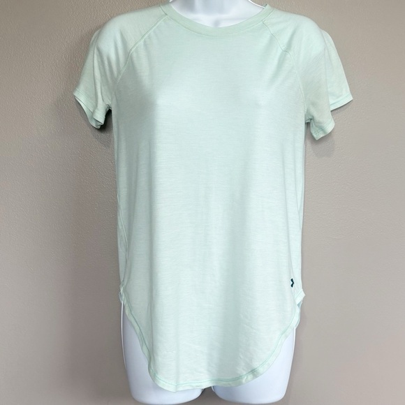 Under Armour Short Sleeve Top With Logo Light Aqua Green Womens Small - Picture 1 of 8